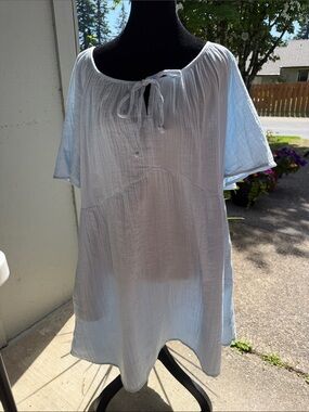 Old Navy Light Blue Gauze Peasant dress